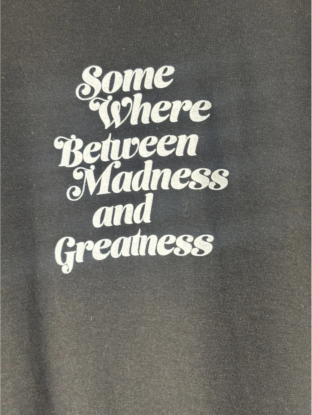 Bioworld Somewhere Between Madness and Greatness Graphic T Shirt Men’s M Black